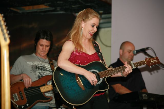 Angela Hayden with Simon Johnson and Chad Plane